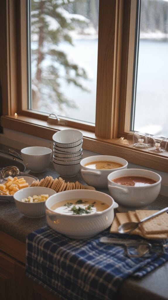 Indoor-Winter-Cabin-Activities-photo-of-soup-station
