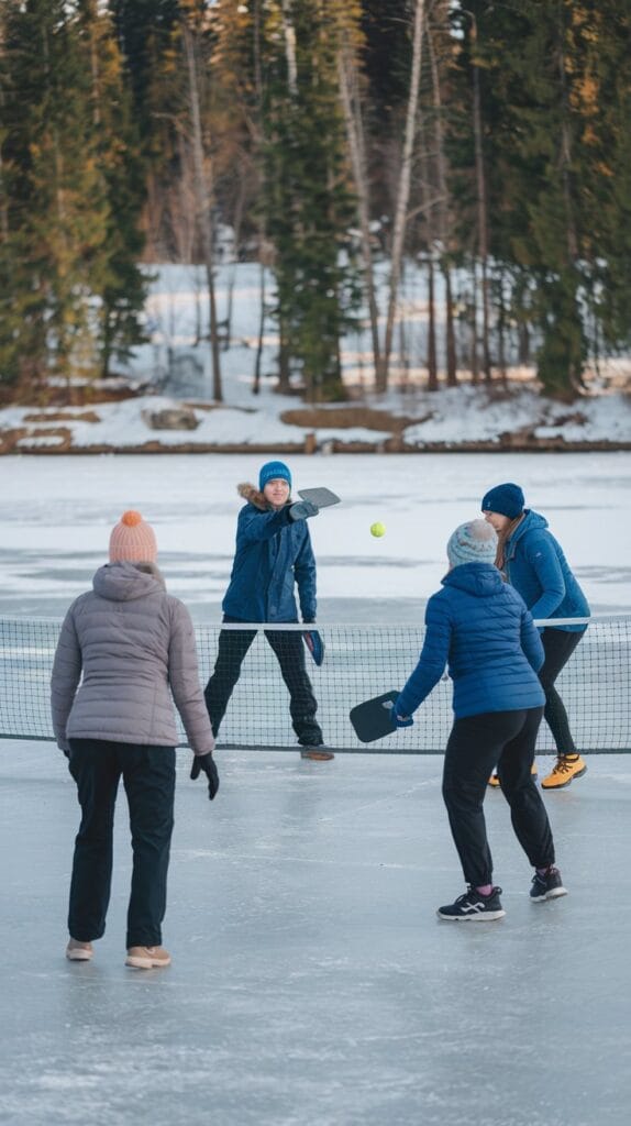friends-playing-pickleball-on-a-frozen-lake