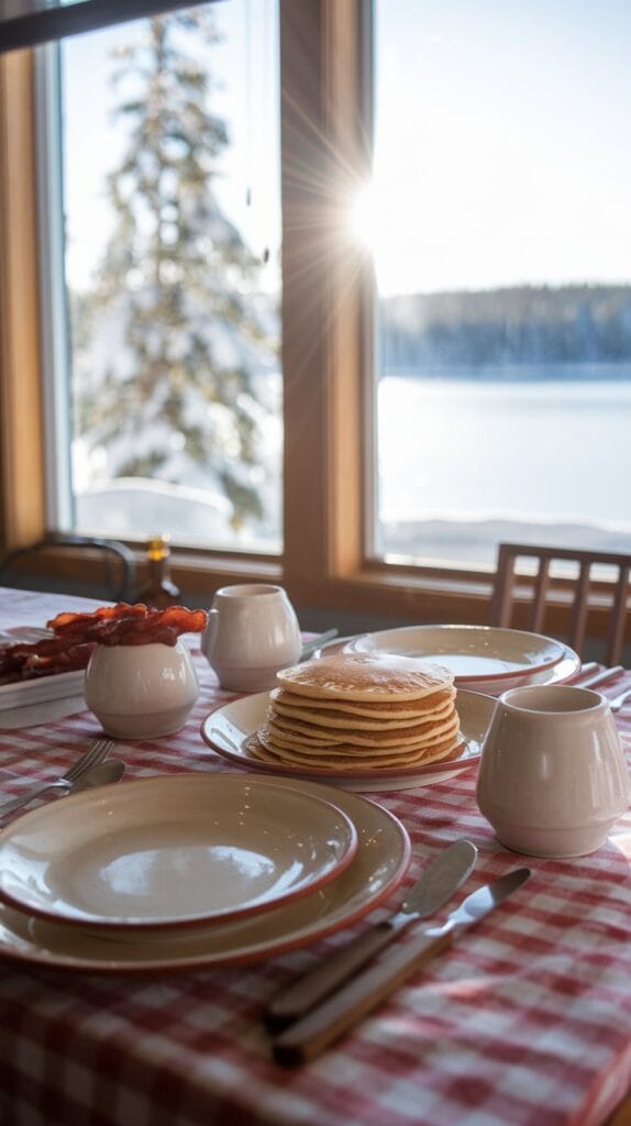 indoor-Winter-Cabin-Activities-photo-of-cozy-pancake-breakfast