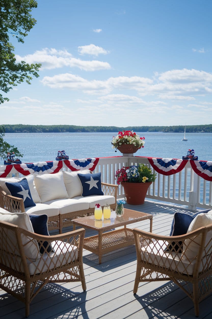 new-england-lake-house-decorated-for-July-4th
