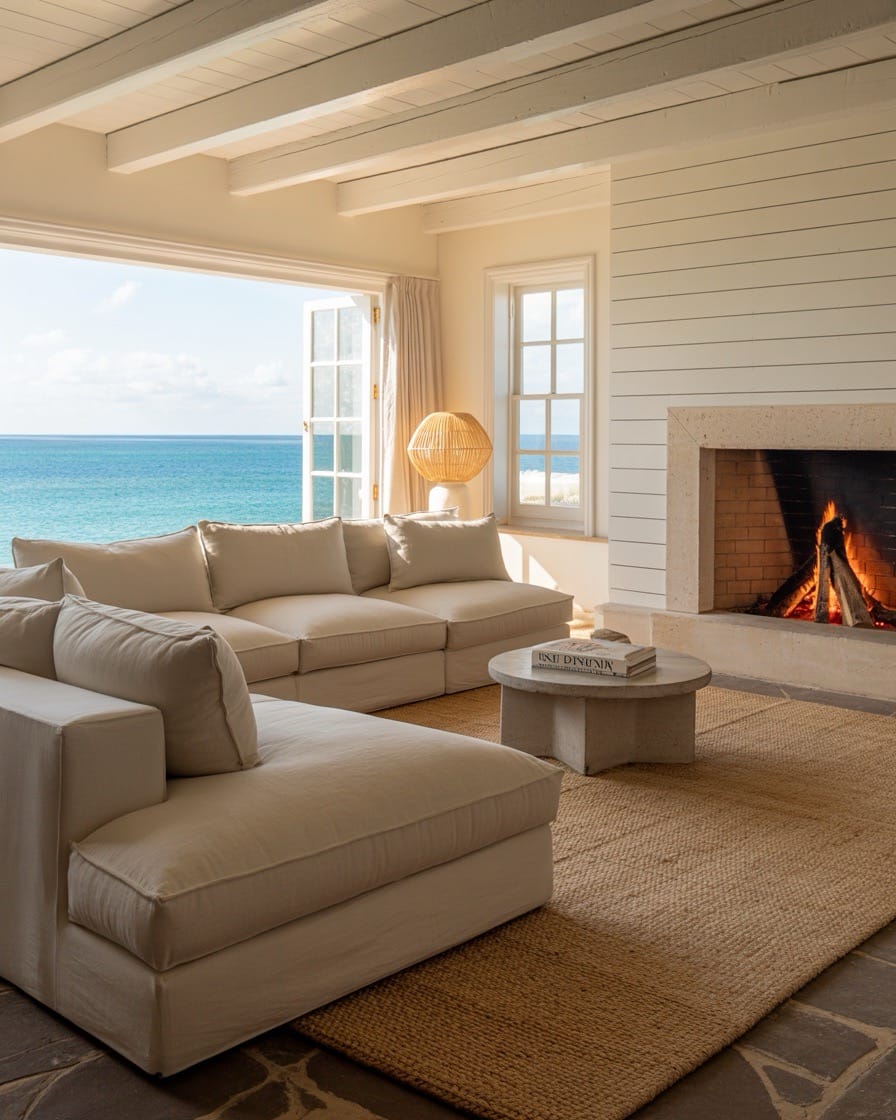 Coastal-Living-Room-Fireplace-Beautiful-Ocean-View