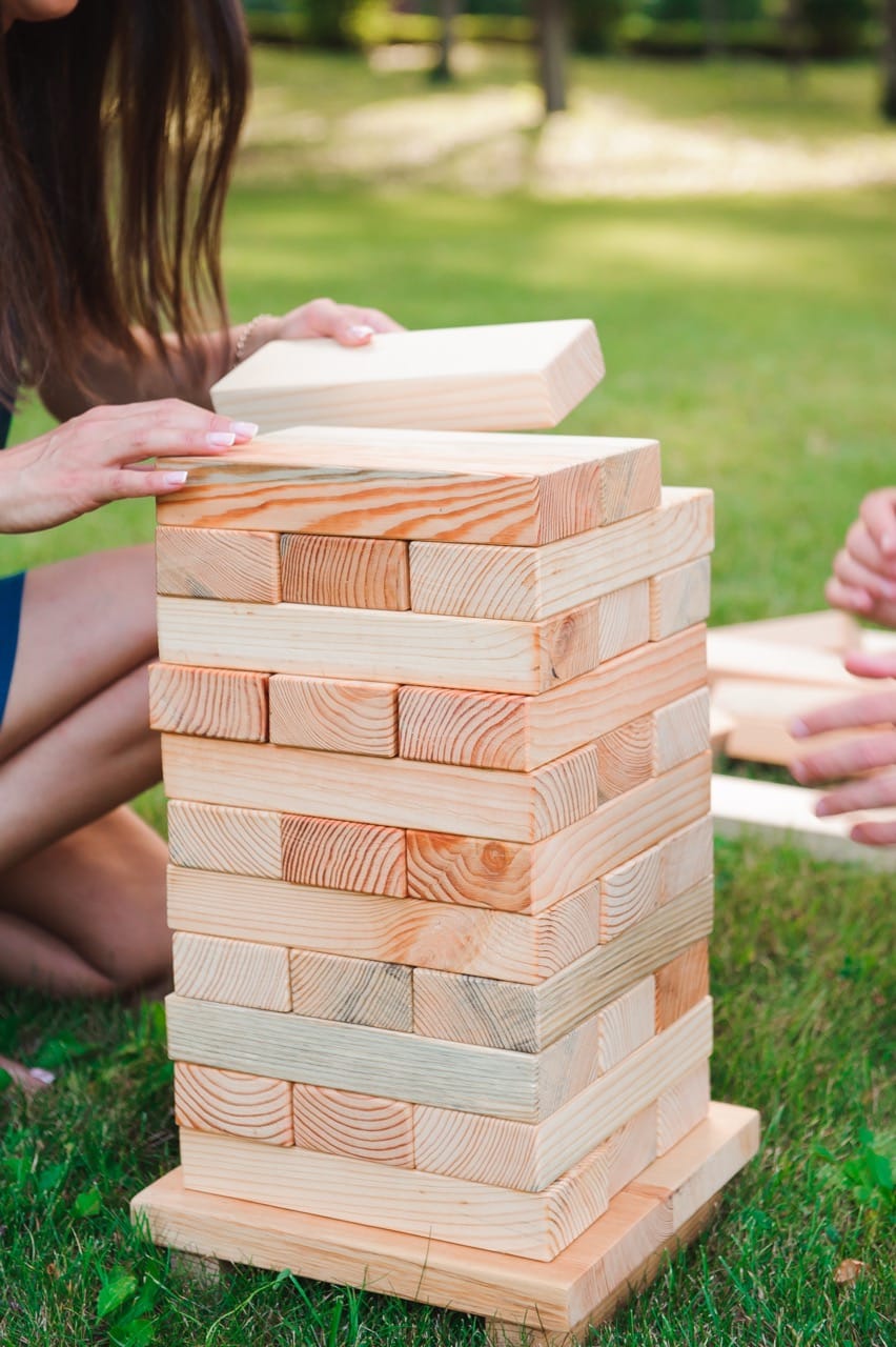 giant-outdoor-block-game-tower-from-wooden-blocks Large